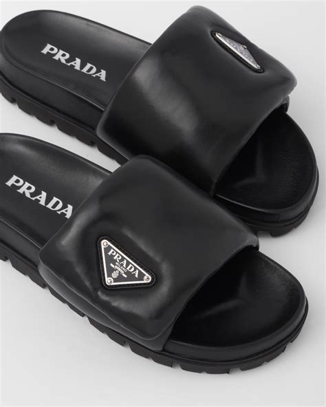 prada leather slides